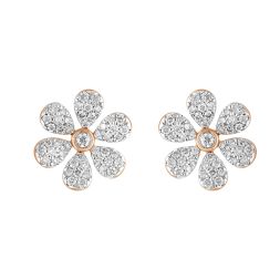 Cherished Rose Gold Floral Earrings