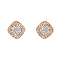 Dazzling Rose Gold and Diamond Earrings