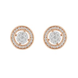 Resplendent Round Diamond Earrings