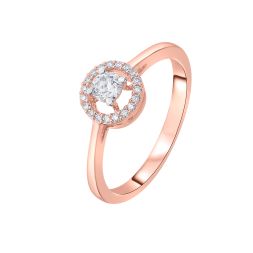 Stately Crown Star Diamond Ring in Rose Gold