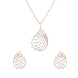 Incandescent Diamond Pendant and Earrings Set