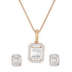 Divine Brilliance Diamond Pendant Set