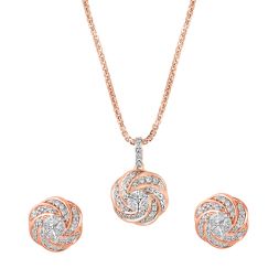 Shimmering Grandeur Diamond Pendant Set