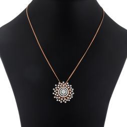 Sparkling Starburst Design Diamond Pendant