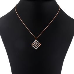 Attractive Diamond and Rose Gold Pendant