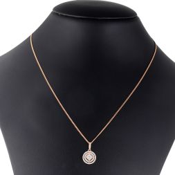 Classic Diamond and Rose Gold Pendant