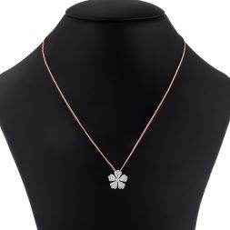 Charming Floral Diamond Pendant