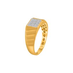 Simple Diamond Studded Men's Finger Ring