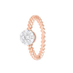 Starlit Elegance Rose Gold And Diamond Ring