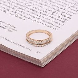 Brilliant Rose Gold Finger Band