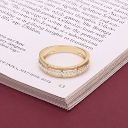 Brillant Yellow Gold and Diamond Finger Ring