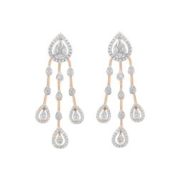 Resplendent Drop Design Diamond Earrings