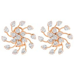 Star Burst Design Diamond Studs