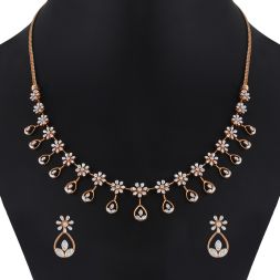 Understated Floral Diamond Jewellery Set