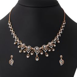 Glistening Charm Diamond Necklace Set