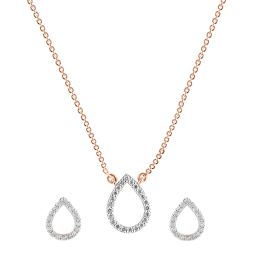 Dewdrop Design Diamond Necklace Set