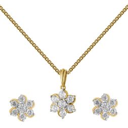 Sparkling Splendor Diamond Pendant Set