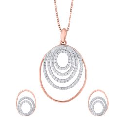 Minimal Harmony Diamond Pendant Set