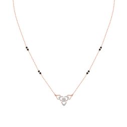 Floral Design Diamond and Rose Gold Mangalsutra