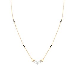 Modern Diamond and yellow Gold Mangalsutra