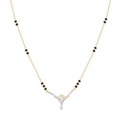 Graceful Black Beads and Diamond Mangalsutra