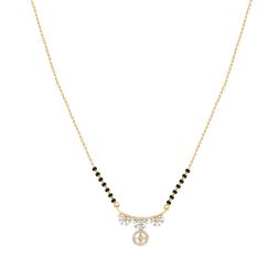 Bright Diamond and Yellow Gold Mangalsutra