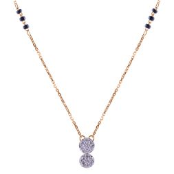 Sleek Diamond and Rose Gold Mangalsutra