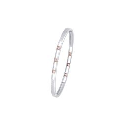 Stylish Dual Metal Platinum Bangle