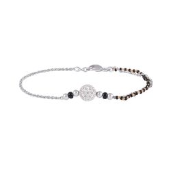 Black Beads Diamond Mangalsutra Bracelet