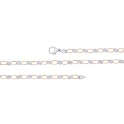 Exuberant Platinum and Rose Gold Men's Chain