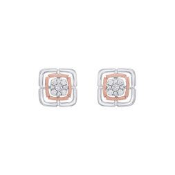 Square Design Diamond Studs