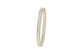 Stylish 950Pt Platinum and Rose Gold Bangle