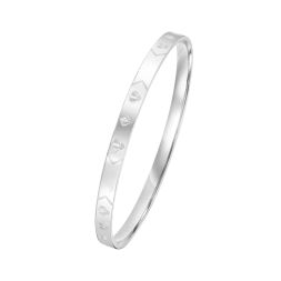 Gleaming Diamond and Platinum Bangle