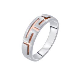 Puzzle Dual Tone Platinum Couple Bands