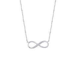 Classy Diamond and Platinum Infinity Necklace