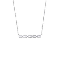 Stunning Bar Design Diamond and Platinum Necklace