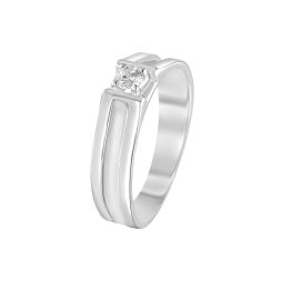 Classy Men's Diamond and Platinum Finger Ring