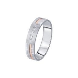 Classic Dual Toned Diamond Men's Band