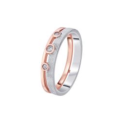 Elegant Platinum and Rose Gold Women's Band