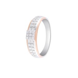 Eclectic Diamond and Rose Gold Men's Finger Ring