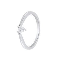 Subtle Platinum Solitaire Ring 