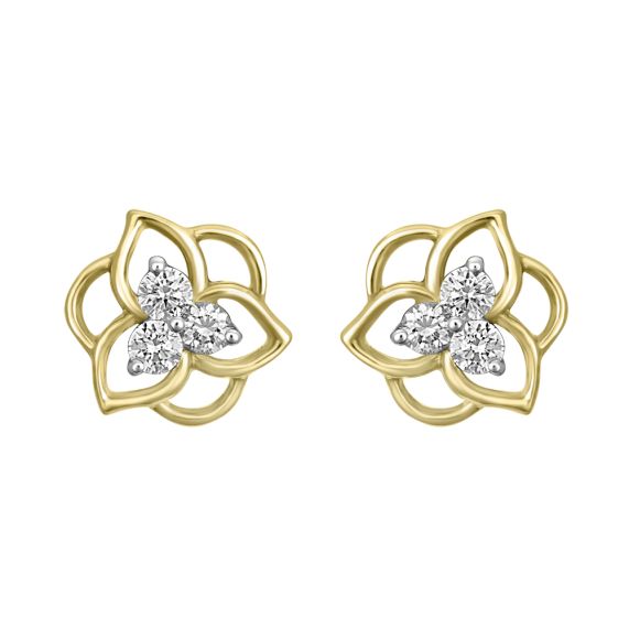 Buy Splendid 14KT Rose Gold Gold Earrings OER21045 D400X0C Online at ORRA