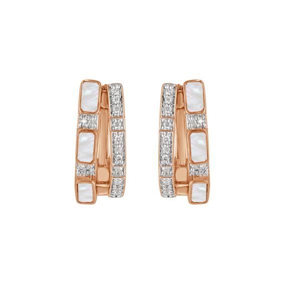 Rose gold sales geometric earrings