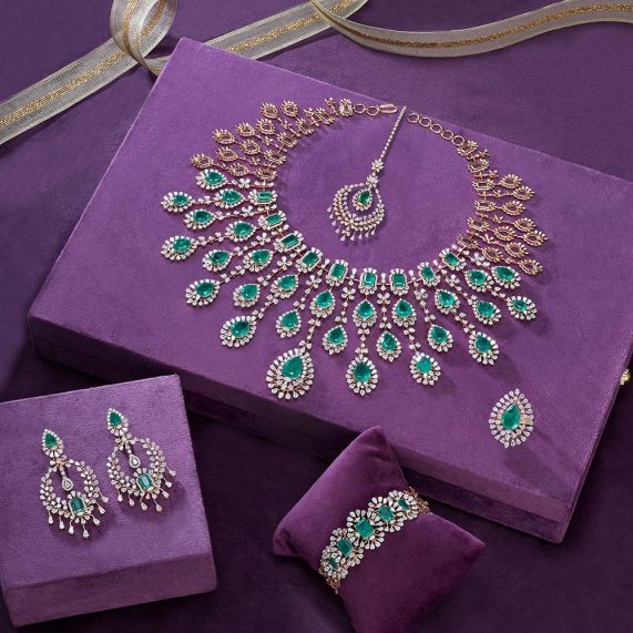 Bezel Set Green Emerald Pendant | Armans Fine Jewellery