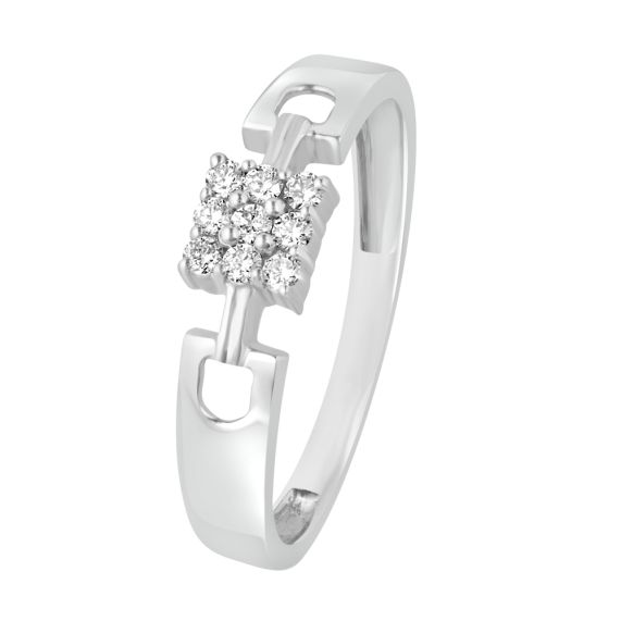 1/5 Ctw Two Tone Split Shank Lovebright Diamond Cluster Ring | Robert Irwin  Jewelers | Memphis, TN