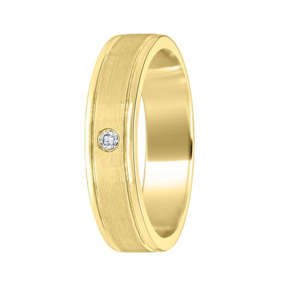 1-Carat Princess Cut Solitaire Diamond Shank 18K Yellow Gold Ring JL A