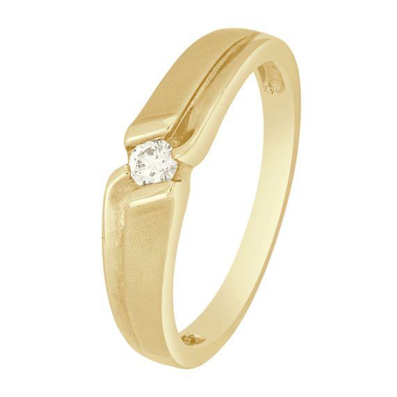 Mens ring sales single diamond