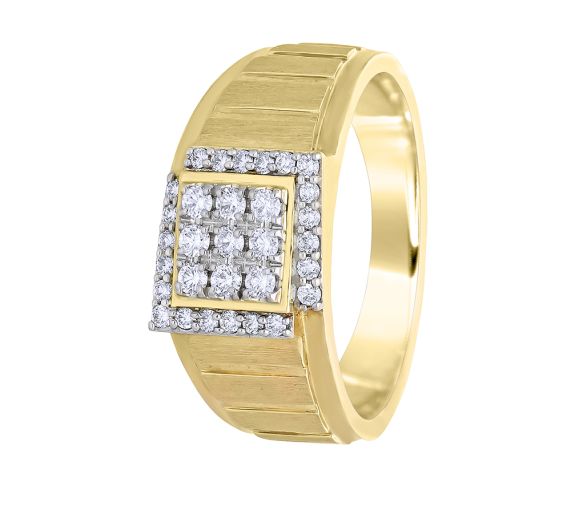 Fancy Men finger ring Brass Diamond Gold Plated Ring Mens Ring / Gold Ring  / Gold Ring For Men / Mens Jewellery / Mens Engagement Rings / Diamond Ring  For Mens / Male Rings / Gents Gold Ring