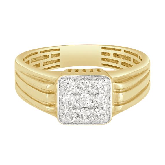18kt Gold Ring Modern Design For Mens – Welcome to Rani Alankar