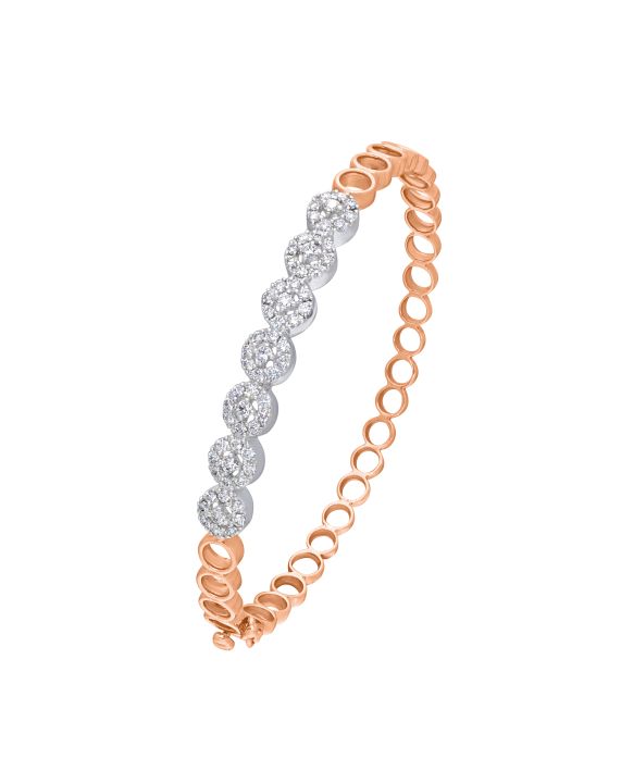 Buy Sparkling Circle Design Diamond Bracelet Online | ORRA